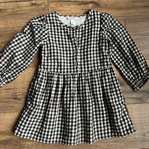 Gingham toddler girl dress